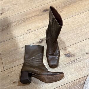Vintage Barney’s New York brown leather boots